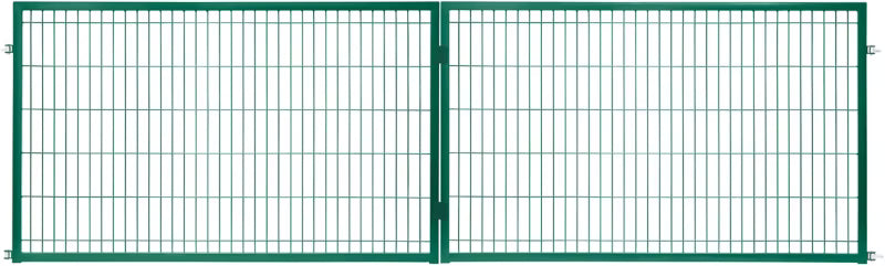 Dobbeltfløjet Panelport 2D 400x120 cm Grøn