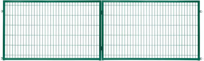 Dobbeltfløjet Panelport 2D 400x120 cm Grøn