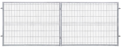 Dobbeltfløjet Panelport 2D 400x150 cm Galvaniseret Stål