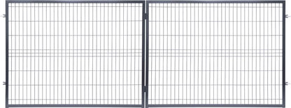 Dobbeltfløjet Panelport 400x150 cm Antracit