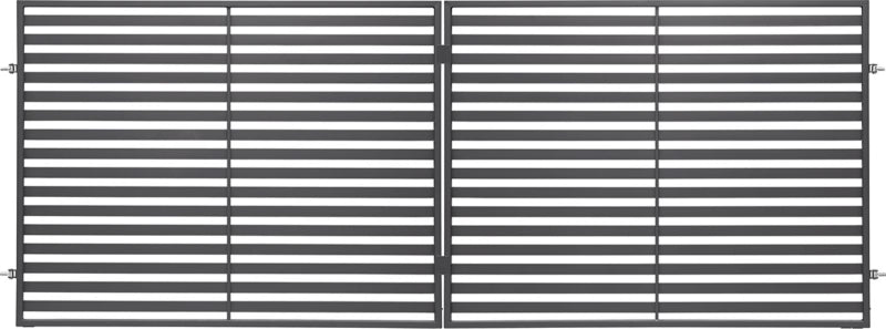 Dobbeltfløjet Port Brava 400x150 cm Antracit Stål