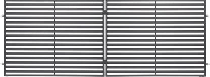 Dobbeltfløjet Port Brava 400x150 cm Antracit Stål