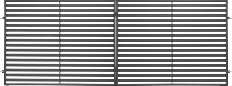 Dobbeltfløjet Port Brava 400x150 cm Antracit Stål