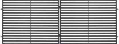Dobbeltfløjet Port Brava 400x150 cm Antracit Stål