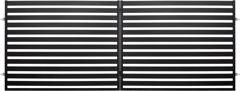 Dobbeltfløjet Port Lara 2 400x154 cm Sort Stål