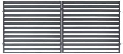 Dobbeltfløjet Port Lara 400x154 cm Antracit
