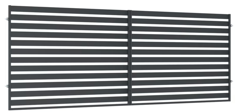 Dobbeltfløjet Port Lara 400x154 cm Antracit