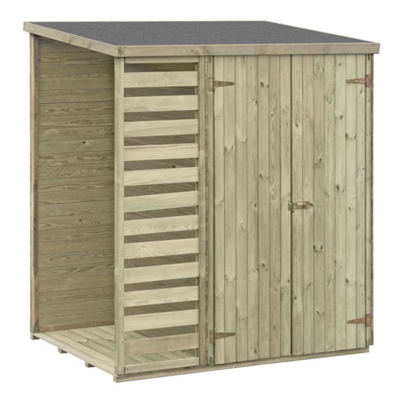 Træværkstedshus med 2 døre – praktisk redskabsskur