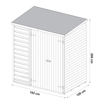 Træværkstedshus med 2 døre – praktisk redskabsskur
