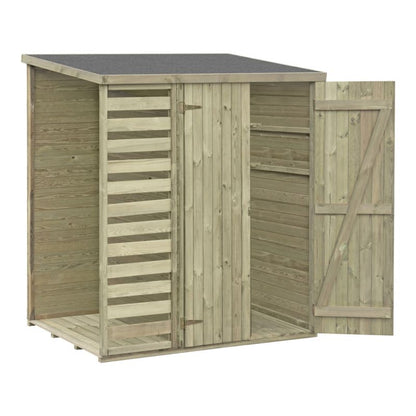 Træværkstedshus med 2 døre – praktisk redskabsskur