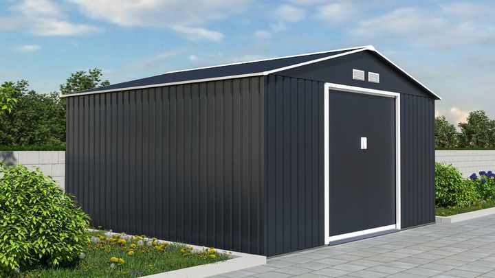 Corciano M-E redskabsskur 340x319x200 cm - havegarage 1 stk.