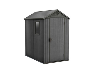 Darwin værktøjsskur 4x6 til haven Grå, 1 stk.