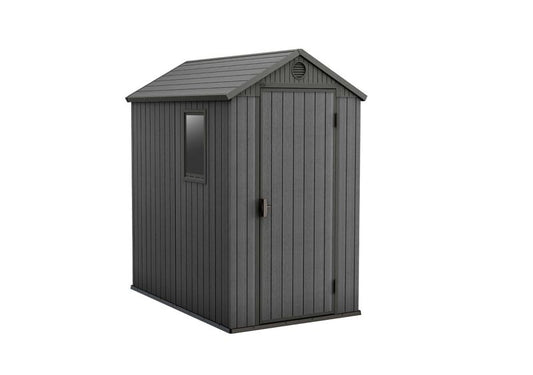 Darwin værktøjsskur 4x6 til haven Grå, 1 stk.