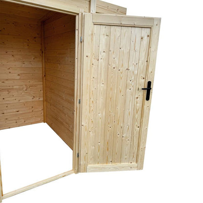 Handy 4iQ Group træredskabsskur med tagdækning – 1 stk.