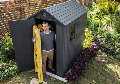 Keter Darwin 4x6 værktøjsskur til haven i brun, 1 stk.