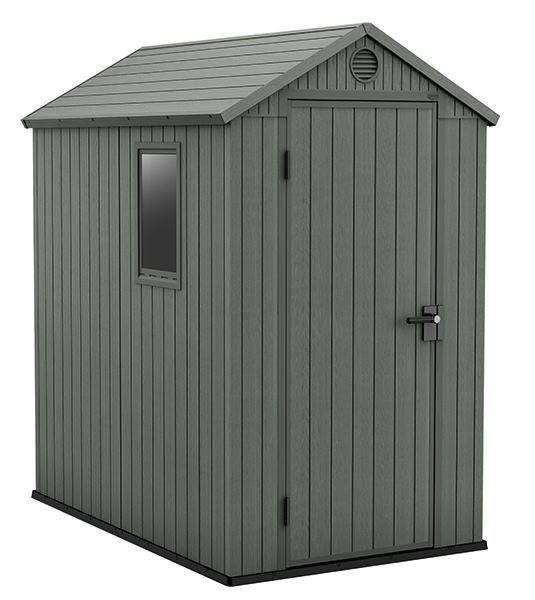 Keter Darwin 4x6 værktøjsskur til have, grøn, 1 stk.