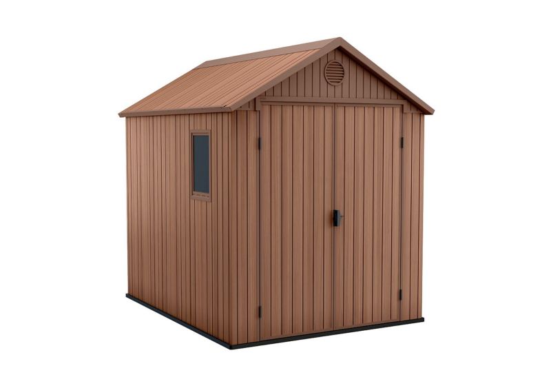 Keter Darwin 6x8 redskabsskur til have, brun, 1 stk.
