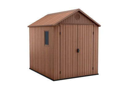 Keter Darwin 6x8 redskabsskur til have, brun, 1 stk.