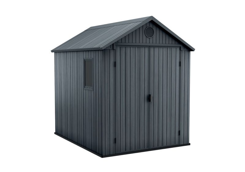 Keter Darwin 6x8 værktøjsskur til have, grå, 1 stk.