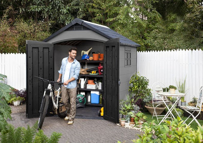 Keter Premier 757 værktøjsskur, grå, 1 stk.