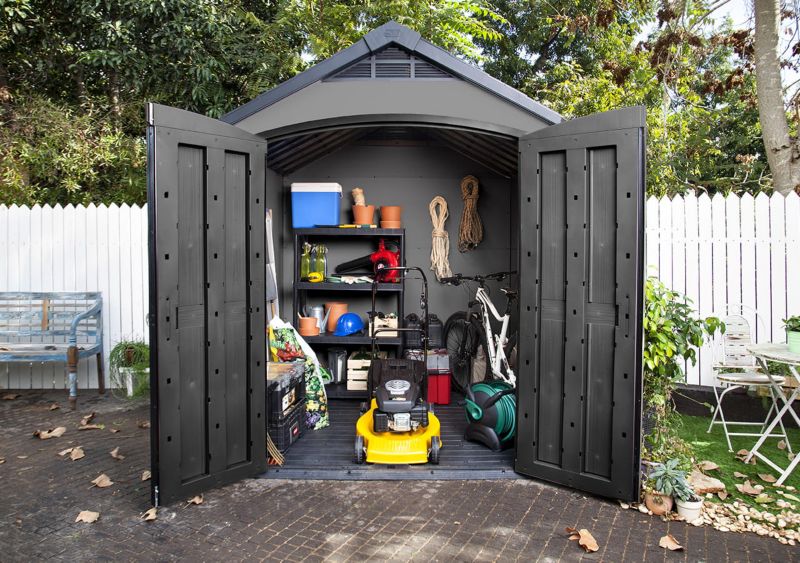 Keter Premier 757 værktøjsskur, grå, 1 stk.