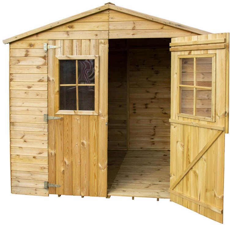 Træværktøjsskur med to døre