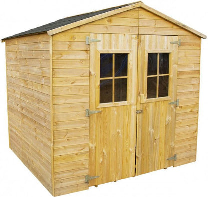 Træværktøjsskur med to døre