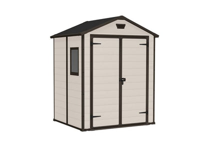 Keter Manor 6x5 redskabsskur i beige, 1 stk.
