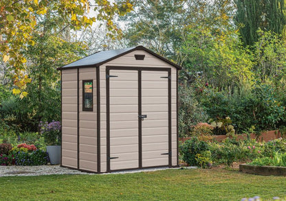 Keter Manor 6x5 redskabsskur i beige, 1 stk.