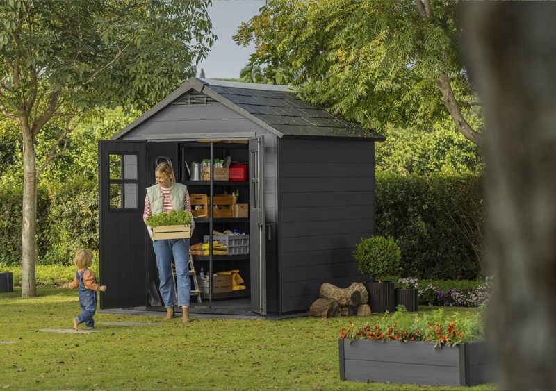 Keter Newton 757 havehus til værktøj i grafit, 1 stk.