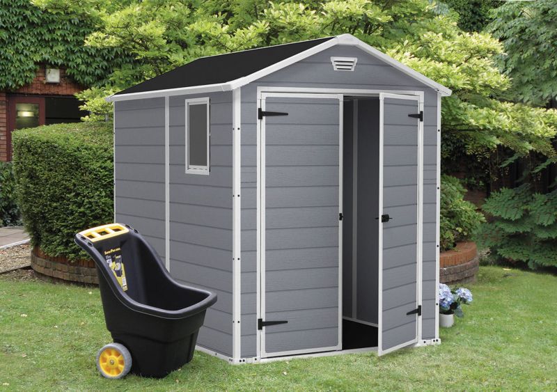 Havehus Manor 6x8 værktøjshus beige, 1 stk.