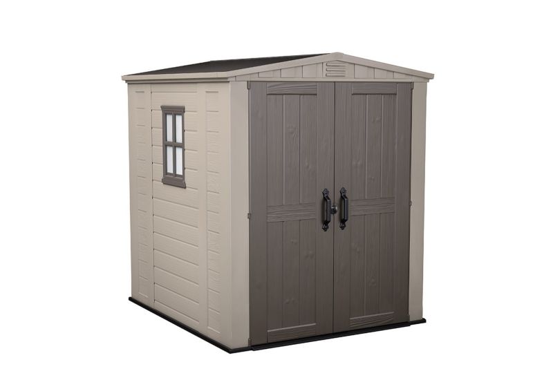Keter Factor 6x6 beige værktøjsskur til haven, 1 stk.