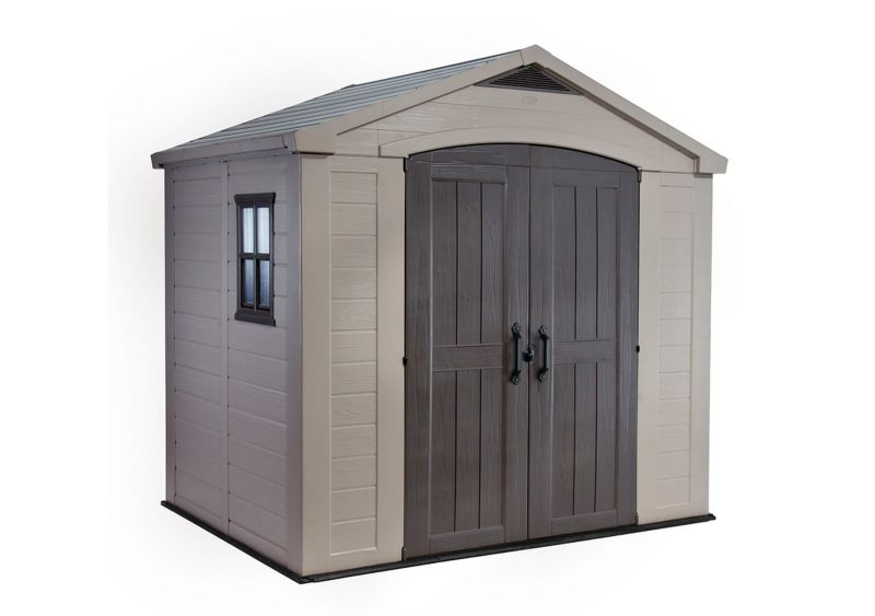 Keter Factor 8x6 beige værktøjshus til haven, 1 stk.