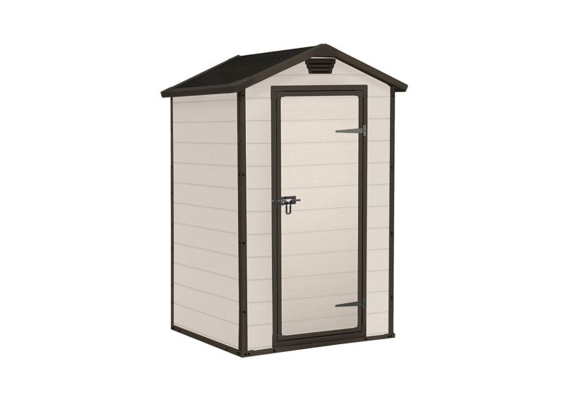 Keter Manor 4x3 beige værktøjshus til have, 1 stk.
