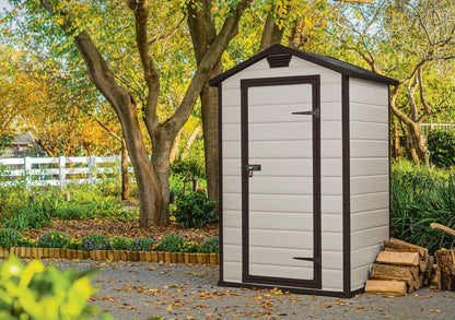 Keter Manor 4x3 beige værktøjshus til have, 1 stk.