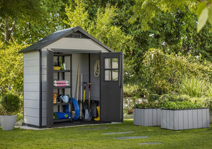 Oakland 754 værktøjshus til havegrunden, gråt, 1 stk.