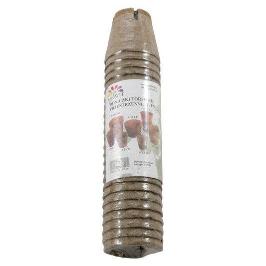 Runde torvpotter 10 x 8 cm, 24 stk.