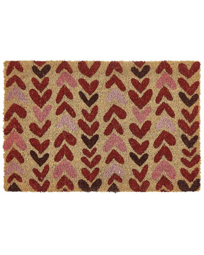 Dørmåtte 40 x 60 cm Naturlig Kokosfiber Hjerte