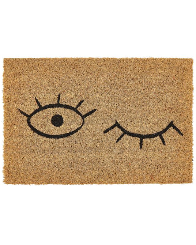 Dørmåtte Kokos 40x60 cm Naturlig Sort