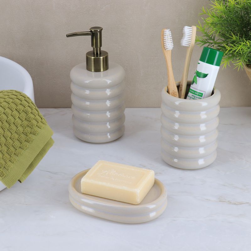Sæbedispenser Olive 8x17 cm Beige