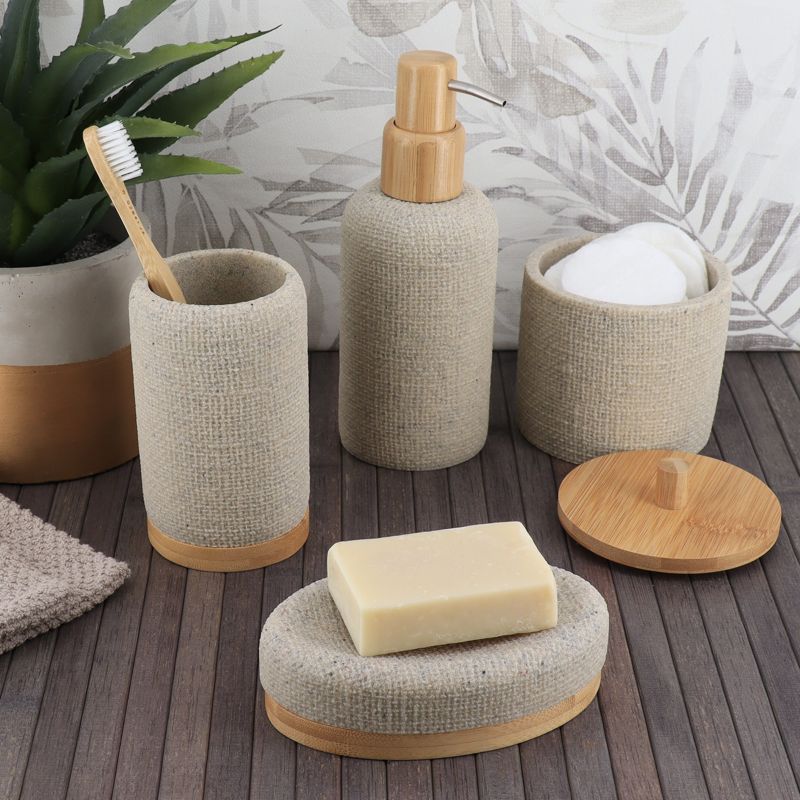 Sæbedispenser Solena Beige Bambus 340 ml 1 stk. | 3664323175288