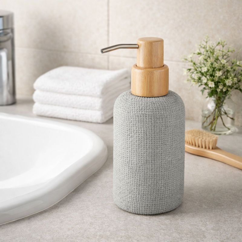Sæbedispenser Solena Grå Bambus 340 ml | 3664323175622