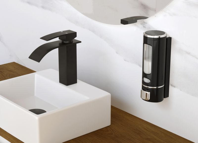 Vægmonteret Sæbedispenser Sort 400 ml 1 stk.