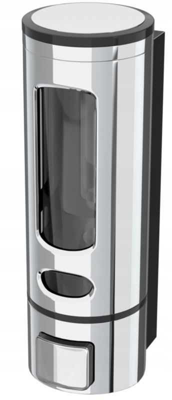 Vægmonteret Sæbedispenser 400 ml Krom Sort 21,5 cm