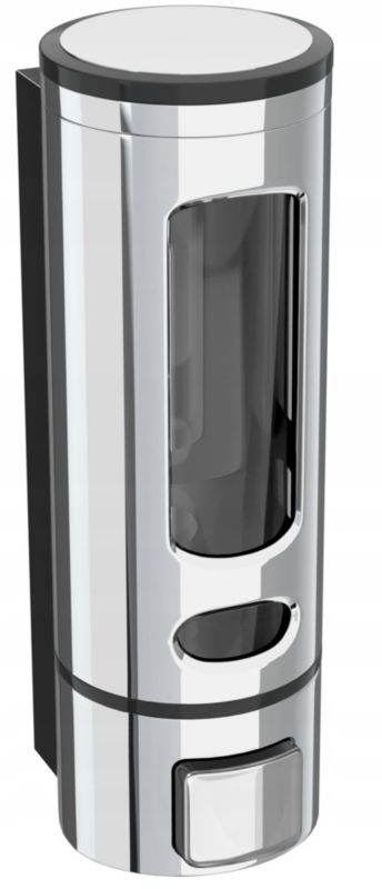 Vægmonteret Sæbedispenser 400 ml Krom Sort 21,5 cm
