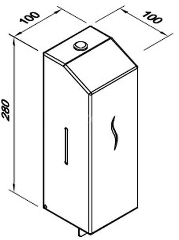 Vægmonteret Sæbedispenser 1000 ml Børstet Rustfrit Stål 28x10x10 cm