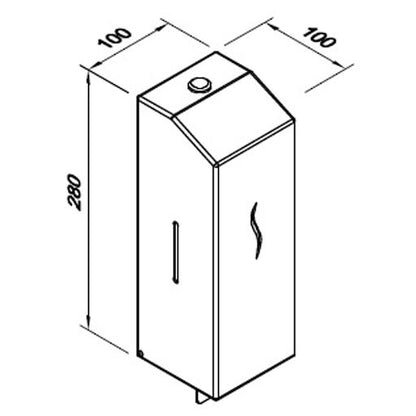 Vægmonteret Sæbedispenser 1000 ml Børstet Rustfrit Stål 28x10x10 cm