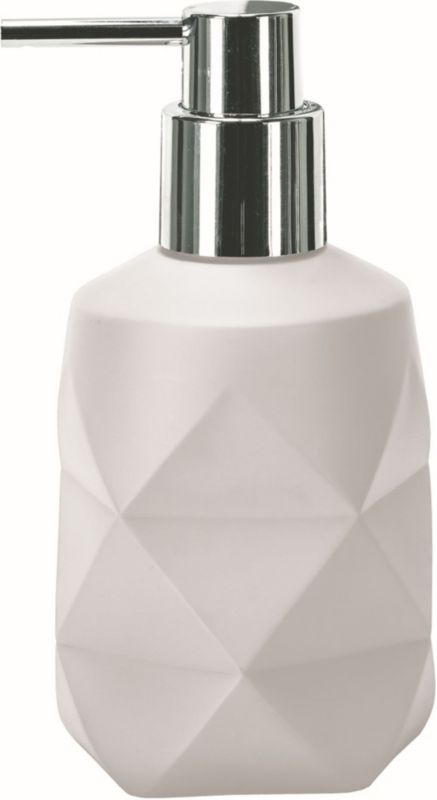 Sæbedispenser Geometrisk Crackle Beige Polyresin 200 ml