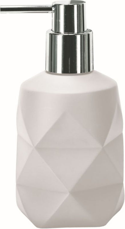 Sæbedispenser Geometrisk Crackle Beige Polyresin 200 ml