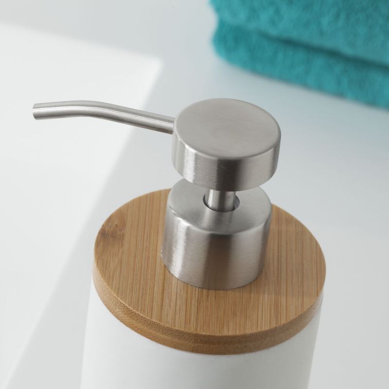 Sæbedispenser Grace 350 ml Hvid/Bambus 1 stk.